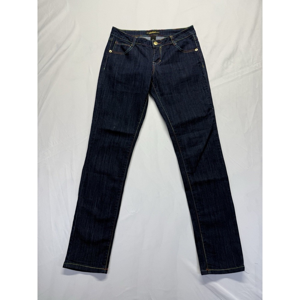 South Pole‎ Jeans Women's Size 9 Low Rise Embroidered Straight Dark Wash Denim